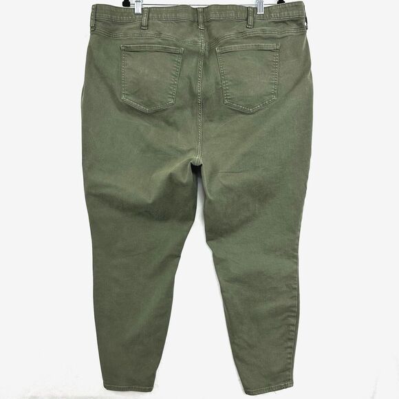 Torrid Sky High Skinny Super Soft Jeans Womens 26T Tall Stretch Olive Green - Picture 6 of 15